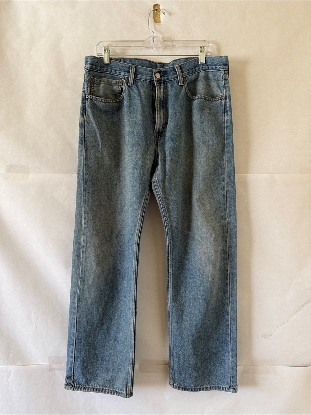 Levi's 505 Men's Jeans Size 35x30 35x29 Light Wash Straight Leg Classic Denim